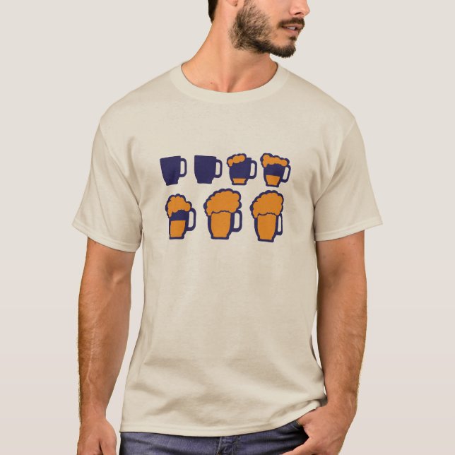 evolution biere remplis alcool humour t shirt (Framsida)