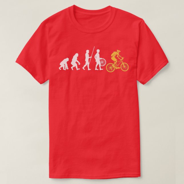 Evolution Biker Bicycle T Shirt (Design framsida)
