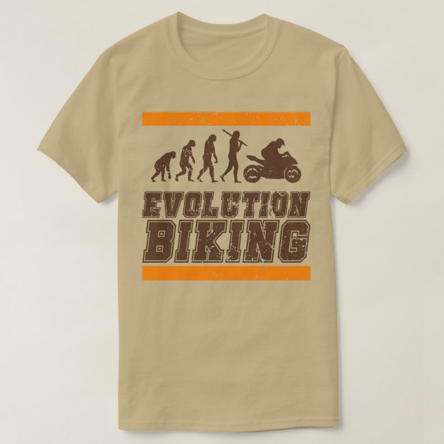 Evolution Biking Motorcycle Street Speed T Shirt (Design framsida)