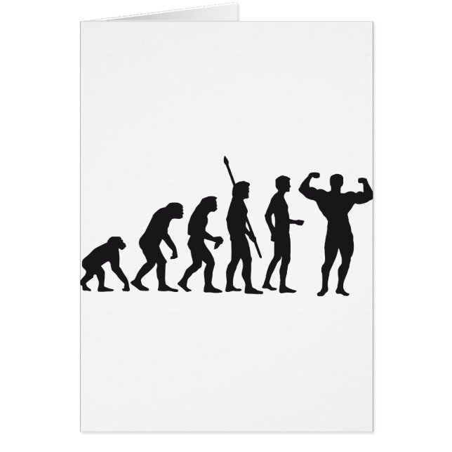 evolution bodybuilding hälsningskort (Framsidan)