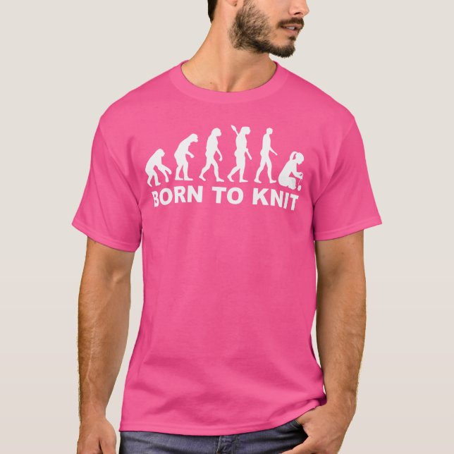 Evolution Born To Knit T Shirt (Framsida)