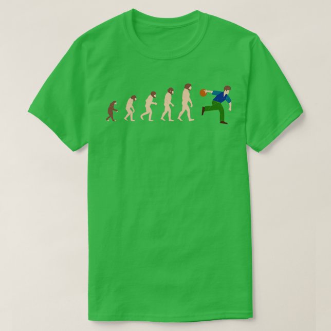 Evolution Bowling Funny Gift Idea T Shirt (Design framsida)