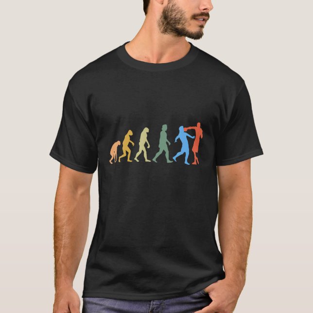 Evolution - Boxing Boxer - Fighting - Fight FUNNY T Shirt (Framsida)