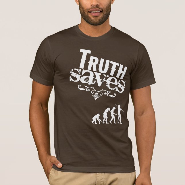 Evolution (brunt) tee shirt (Framsida)