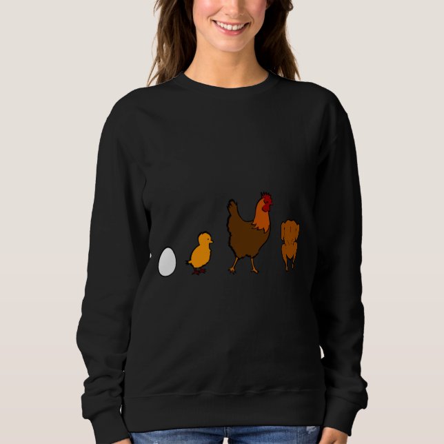 Evolution Chicken   T Shirt (Framsida)