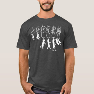 Evolution climbing Climbing knot Figure eight knot T Shirt