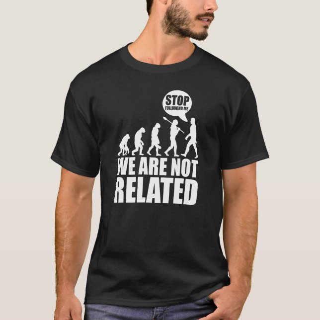 Evolution Creationism Darwinism slutar att följa m T Shirt (Framsida)