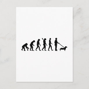 Evolution Dachshund Vykort