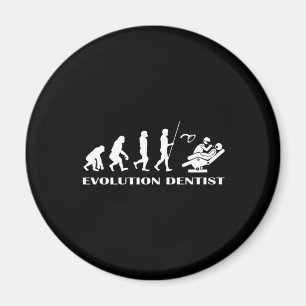 Evolution dentist Tandvård Teth Tooth Doktor Gif Magnet