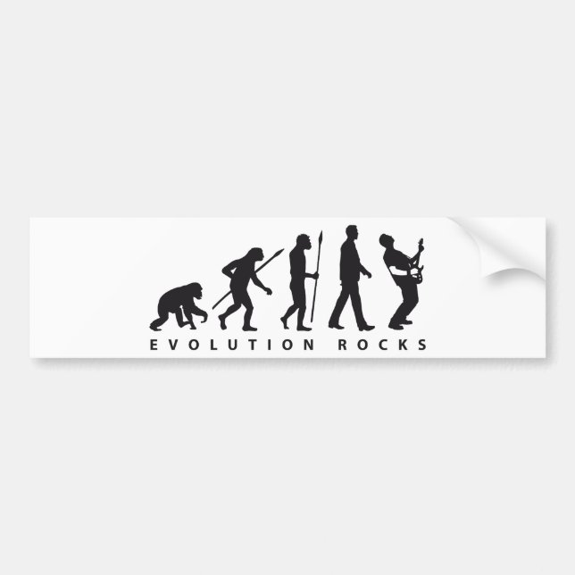 evolution e-guitar rock bildekal (Framsidan)