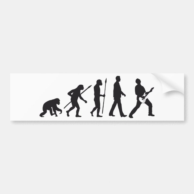 evolution e-guitar rock bildekal (Framsidan)