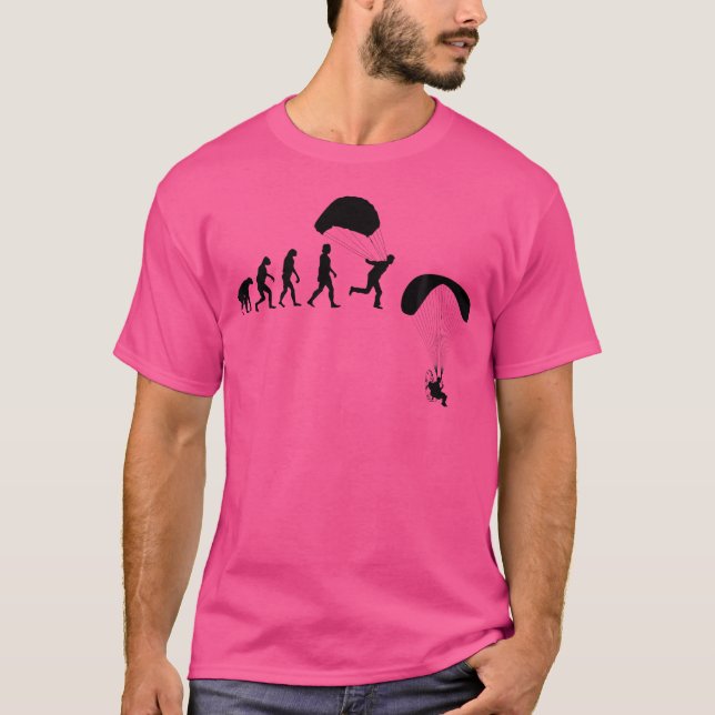Evolution Fallskärm Skydiver Extreme Sport Skydivi T Shirt (Framsida)