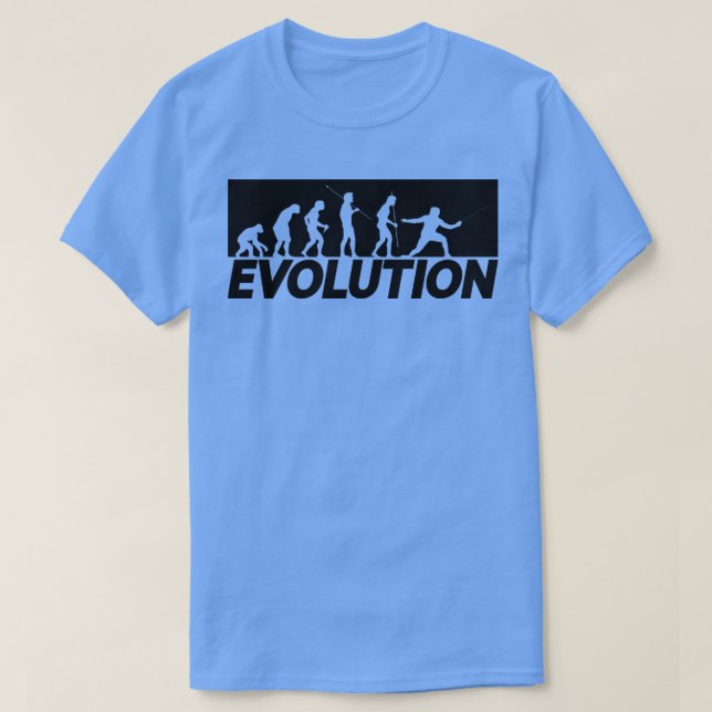 Evolution Fencer Duel Swordplay Kärlek Foil Fencer T Shirt (Design framsida)