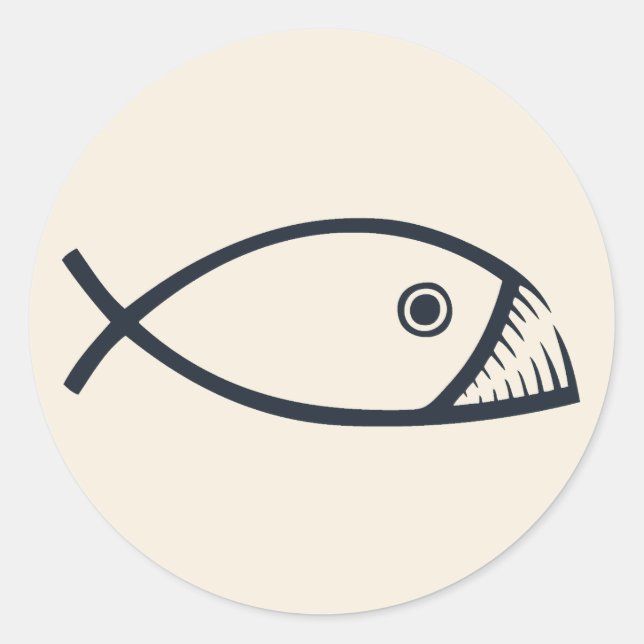 Evolution Fish Runt Klistermärke (Framsida)