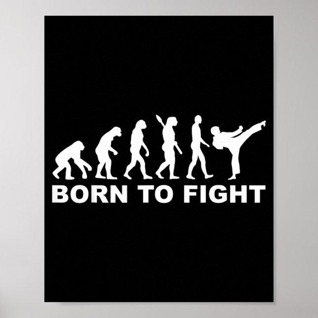 Evolution född att kämpa Karate Poster (Framsidan)