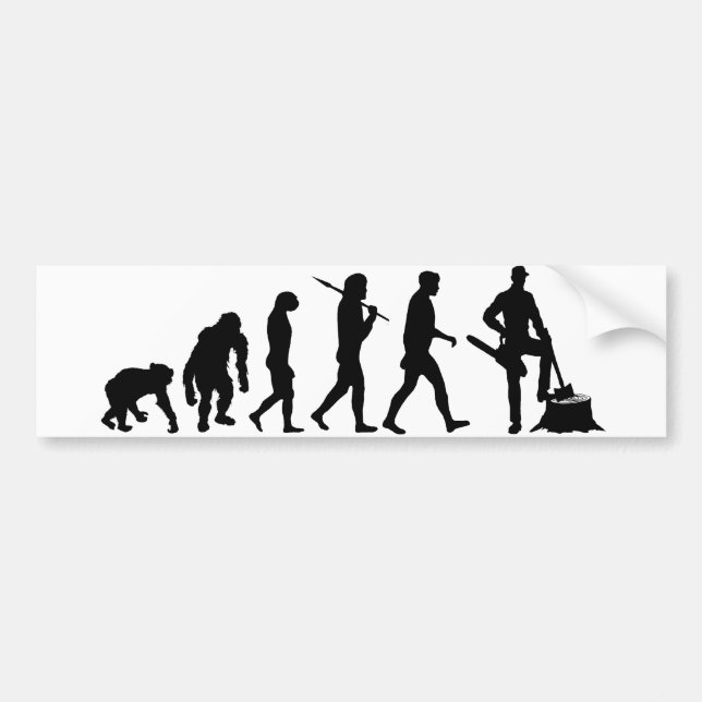 Evolution för bunyan för loggers för bildekal (Framsidan)