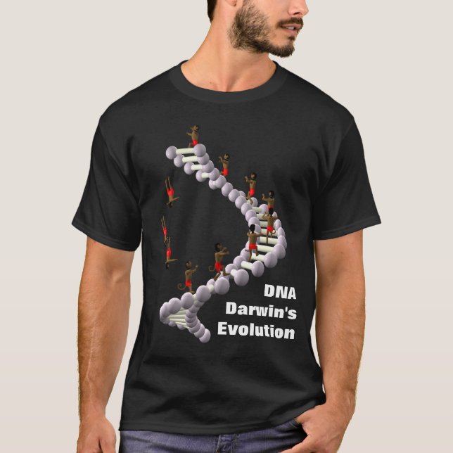 Evolution för DNA Darwins Tee Shirt (Framsida)