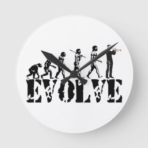 Evolution för musik för musikband för rund klocka