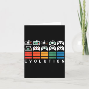 Evolution för TV-spelskontroller 80-tal 90-tal Ret Kort