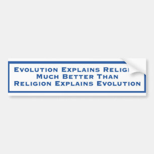 Evolution förklarar religion bildekal