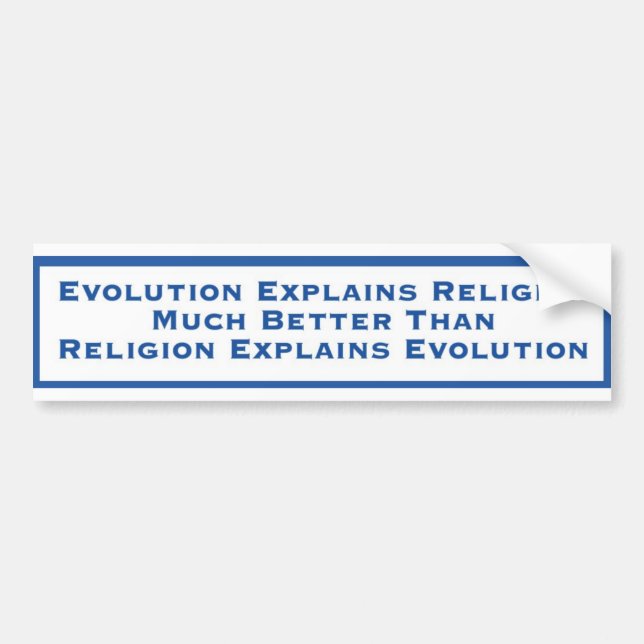 Evolution förklarar religion bildekal (Framsidan)