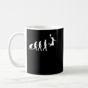 Evolution från apa Ape till Human Basketball Play Kaffemugg