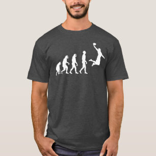Evolution från apa Ape till Human Basketball Play T Shirt
