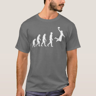 Evolution från apa Ape till Human Basketball Play T Shirt