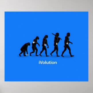 Evolution från Ape till Man med iPod Poster