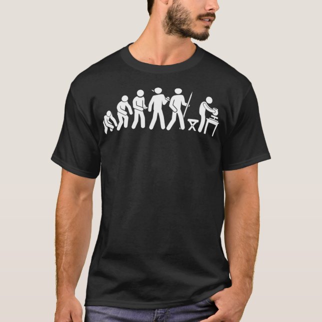 Evolution Funny Pottery T Shirt (Framsida)