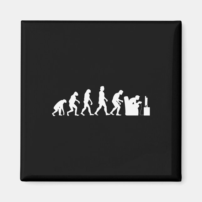 Evolution Funny Retro Video Game Gamer Nerd Gift 1 Magnet (Framsidan)