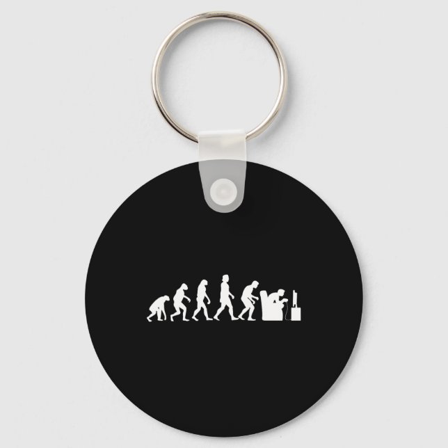 Evolution Funny Retro Video Game Gamer Nerd Gift 1 Nyckelring (Framsida)