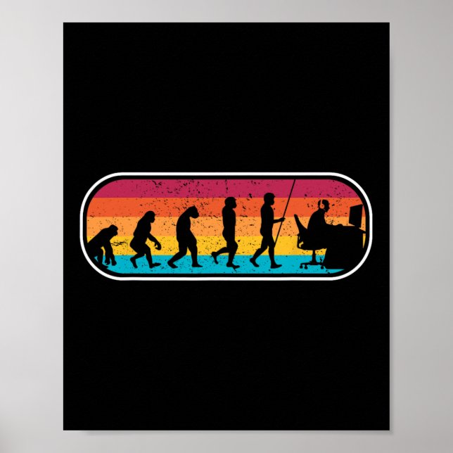 Evolution Gamer Computer Freak Geek Nerd Pc Game  Poster (Framsidan)