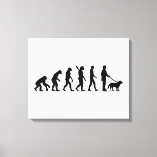Evolution går hunden canvastryck