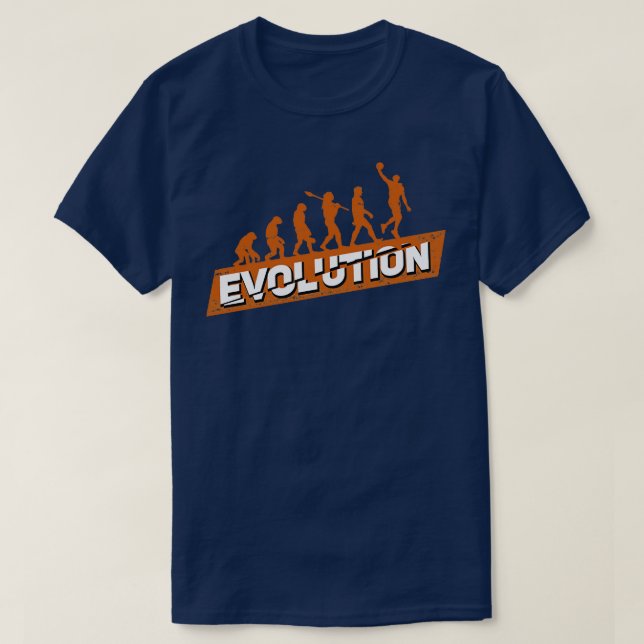 Evolution Gift för basketbollspelare T Shirt (Design framsida)