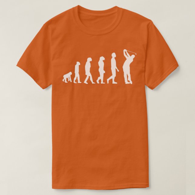 Evolution Golfer Funny Golf Golfing Fars dag Gi T Shirt (Design framsida)