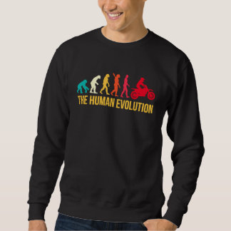 Evolution Grafik Dirt Biker Motorcykel Enduro Mot Lång Ärmad Tröja