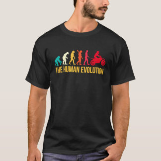 Evolution Grafik Dirt Biker Motorcykel Enduro Mot T Shirt