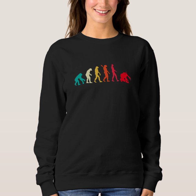 Evolution Grafik Grottforskning Speleologi Krater T Shirt (Framsida)