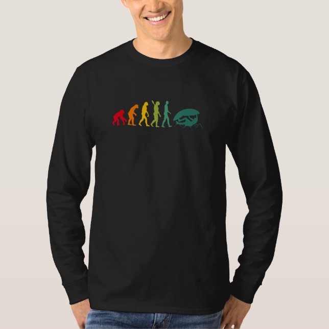 Evolution Grafik Klättra Klättrare Bouldering Boul T Shirt (Framsida)