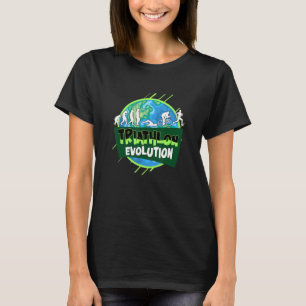 Evolution Graphic Triathlon Running Swimming Bikin T Shirt