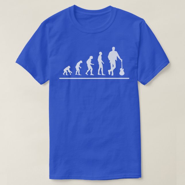 Evolution Guitar Player Man Rock Country MusicGuit T Shirt (Design framsida)