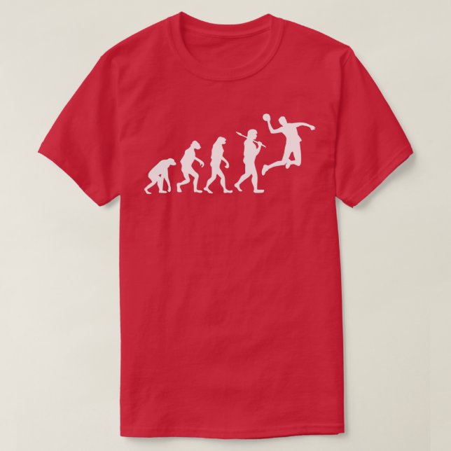 Evolution Handball Handbollhanterare hoppar presen T Shirt (Design framsida)