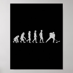 Evolution Hockey Spelare Puck Nät Mål Målvakt G Poster