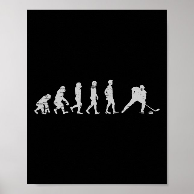 Evolution Hockey Spelare Puck Nät Mål Målvakt G Poster (Framsidan)