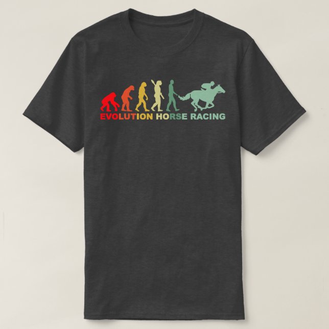 Evolution Horse Tävla Retro Equestrian Derby Kosty T Shirt (Design framsida)