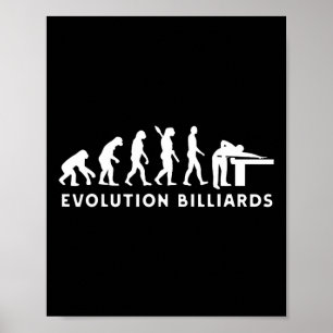 Evolution Human Billiards gentleman spelar Billia Poster