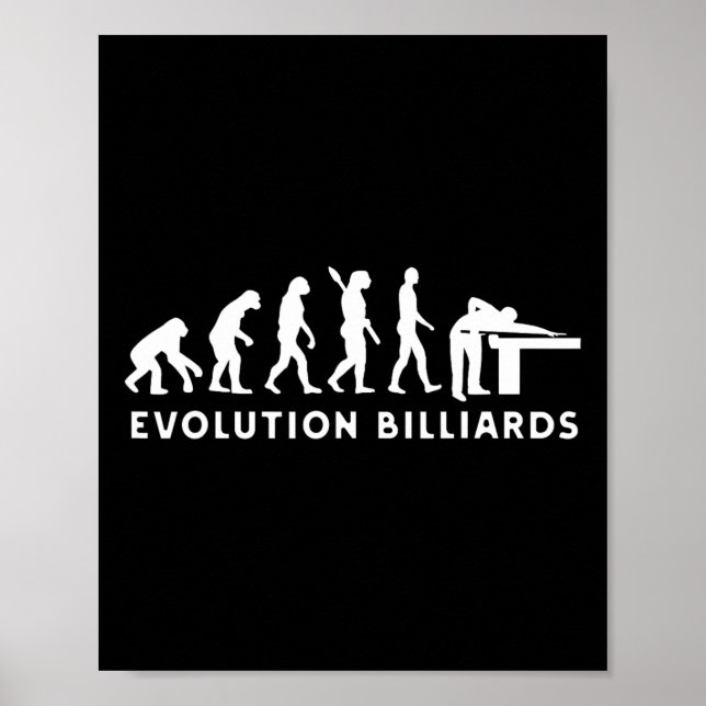 Evolution Human Billiards gentleman spelar Billia Poster (Framsidan)
