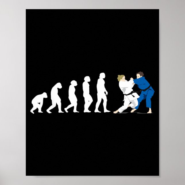 Evolution Judo Judoka Taekwondo Karate Aikido Poster (Framsidan)