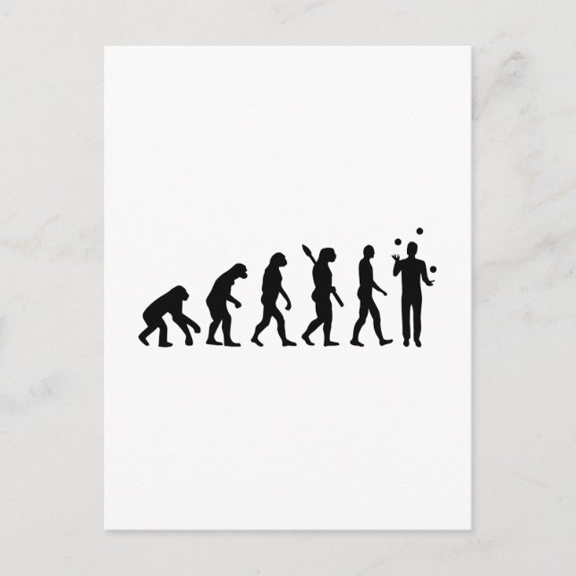 Evolution Juggling Vykort (Framsida)